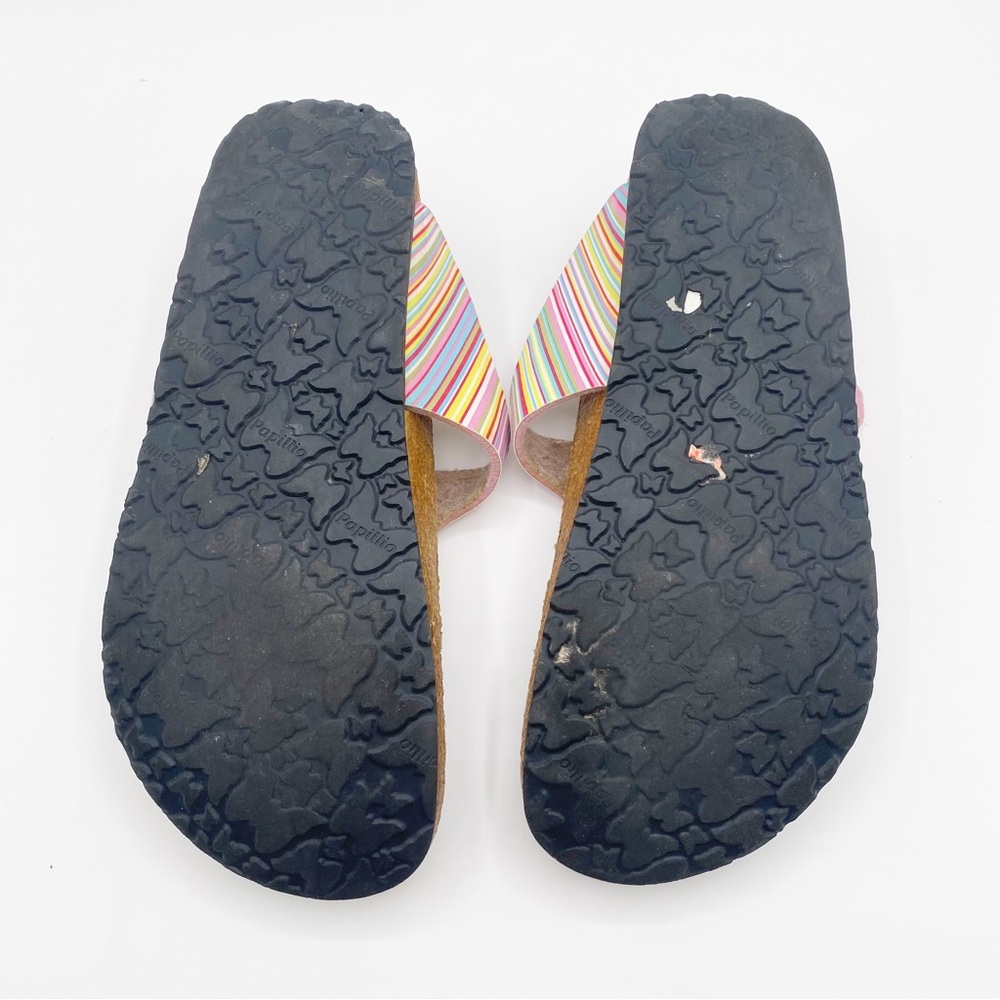 Birkenstock Papillio Pink Yellow Sandals with Cork Footbeds Comfy Casual Sz6-6.5 - Picture 8 of 9